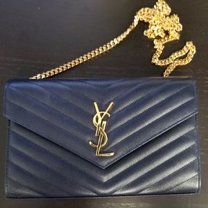 Saint Laurent Large Monogram Quilted Leather